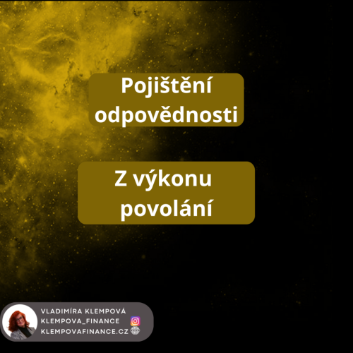 Pojištění odpovědnosti - z výkonu povolání